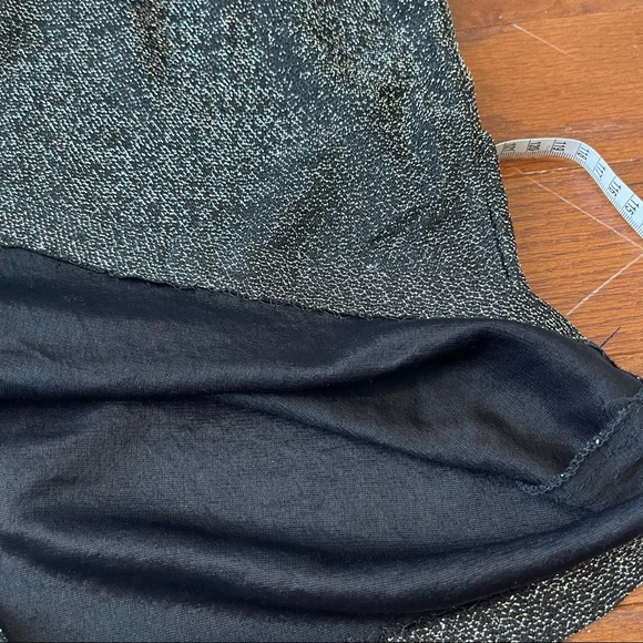 Black w/ Silver Sleeveless Turtleneck Top - Picture 3 of 12